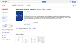 
                            9. Noninvasive Vascular Diagnosis: A Practical Textbook for Clinicians