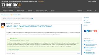 
                            5. Noob here. Dameware/remote session log | THWACK