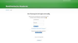 
                            1. Nordrheinische Akademie: Login