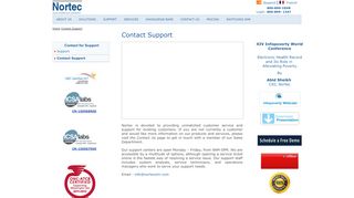 
                            8. Nortec Contact Support - Nortec EHR