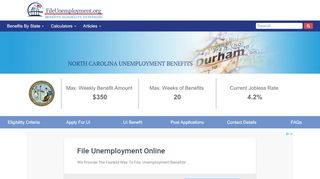 
                            4. North Carolina Unemployment - Benefits, Eligibility & Claims