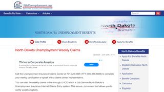 
                            6. North Dakota Unemployment Weekly Claims - FileUnemployment.org