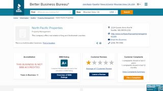
                            8. North Pacific Properties | Better Business Bureau® Profile