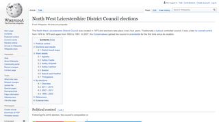 
                            9. North West Leicestershire District Council elections - Wikipedia