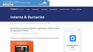 
                            9. North West University (NWU): Applications 2020 (Online ...