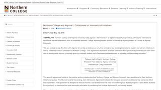
                            5. Northern College and Algoma U Collaborate on International Initiatives
