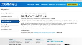 
                            2. NorthShore Orders Link | NorthShore