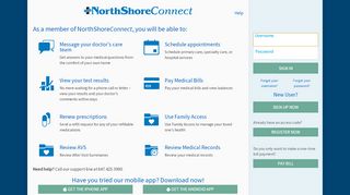 
                            7. NorthShoreConnect - Login Page