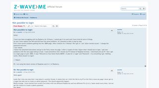 
                            7. Not possible to login - official forum - Z-Wave.Me forum