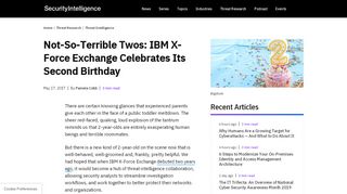 
                            5. Not-So-Terrible Twos: IBM X-Force Exchange Celebrates Its ...