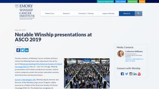 
                            8. Notable Winship presentations at ASCO 2019 | Winship Cancer Institute