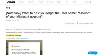 
                            10. [Notebook] What to do if you forget the User name/Password ...