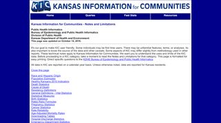 
                            9. Notes and Limitations - Kansas Department of Health and ...