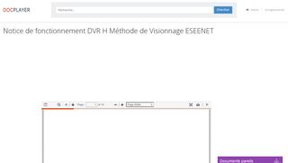 
                            7. Notice de fonctionnement DVR H Méthode de Visionnage ...