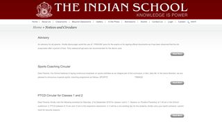 
                            4. Notices and Circulars | The Indian School