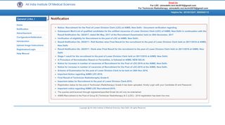 
                            3. Notification - recruitldc.aiimsexams.org