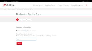 
                            3. Notification Sign Up | Xcel Energy