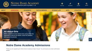 
                            7. Notre Dame Academy Admissions