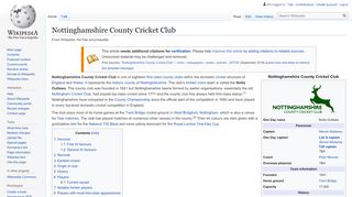 
                            7. Nottinghamshire County Cricket Club - Wikipedia