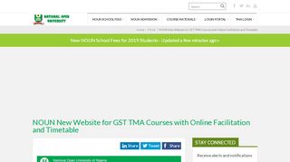 
                            4. NOUN New Website for GST TMA Courses with Online Facilitation and ...