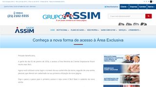 
                            4. Nova Forma De Acesso Area Exclusiva | Assim Saúde