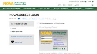 
                            2. NOVAConnect Login :: Northern Virginia Community College