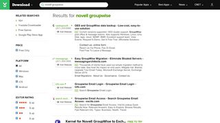 
                            10. Novell Groupwise - Free downloads and reviews - CNET ...