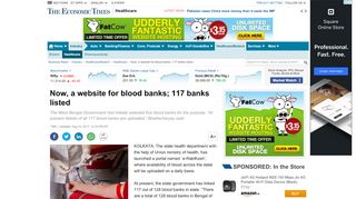 
                            9. Now, a website for blood banks; 117 banks listed - The Economic Times