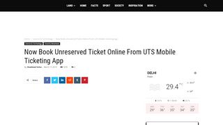 
                            3. Now Book Unreserved Ticket Online From UTS Mobile ...