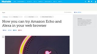 
                            3. Now you can try Amazon Echo and Alexa in your web browser