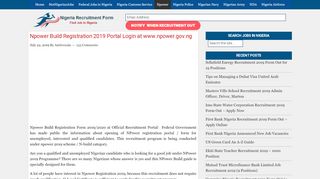 
                            8. Npower Build Registration 2019 Login at www.npower.gov.ng Portal ...