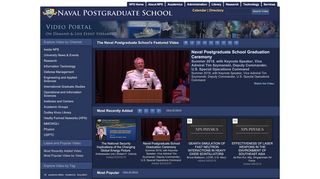 
                            5. NPS Video Portal - Main Page - Naval Postgraduate School