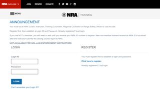 
                            3. NRA Instructor Log-In - NRA Training