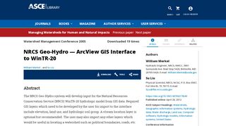 
                            8. NRCS Geo-Hydro — ArcView GIS Interface to WinTR-20 ...