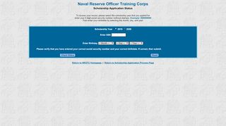 
                            4. NROTC- Status of Scholarship Application