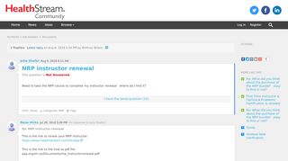 
                            7. NRP instructor renewal | The HealthStream Community