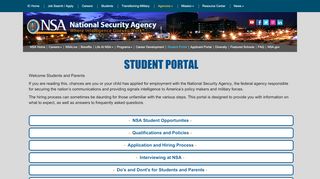 
                            3. NSA | Student Portal | Intelligence Careers