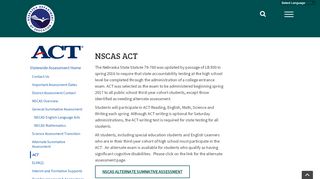 
                            5. NSCAS ACT – Nebraska Department of Education