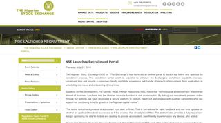 
                            3. NSE Launches Recruitment Portal - The Nigerian Stock ...