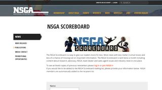 
                            9. NSGA Scoreboard - National Sporting Goods Association