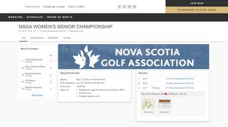 
                            7. NSGA Women's Senior Championship - Tournament Information ...