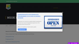 
                            10. NSUK PORTAL – Welcome to Nasarawa State University, Keffi