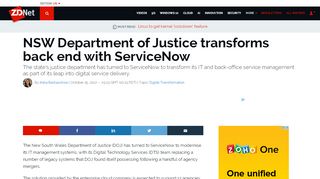 
                            7. NSW Department of Justice transforms back end with ServiceNow ...