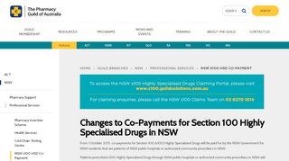 
                            2. NSW s100 HSD Co-Payment - Pharmacy Guild of Australia