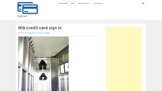 
                            3. Ntb credit card sign in - Credit card - audreysedibles.com