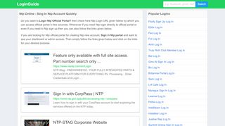 
                            8. Ntp log in - Ntp Sign in Official Login - LoginGuide