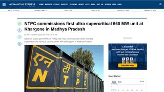 
                            9. NTPC commissions first ultra supercritical 660 MW unit at Khargone in ...