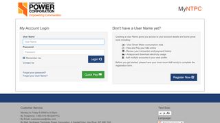 
                            3. NTPC :: My Account Login