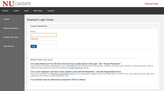 
                            3. NUcareers - Employers - Employer Login ... - Northeastern University