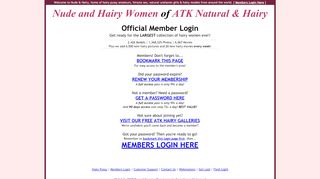 
                            2. Nude & Hairy - Member Login for ATK Natural & Hairy